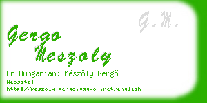 gergo meszoly business card
